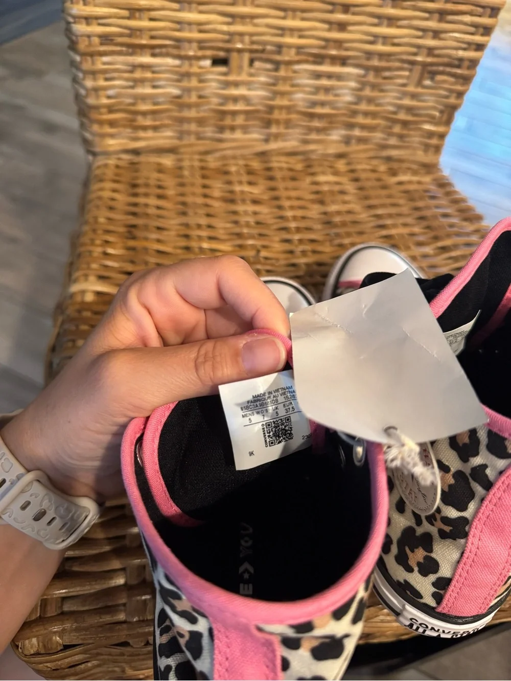 Converse Chuck Taylor All Star Leopard Print High Top - Pink Trim - Picture 7 of 7